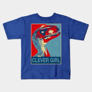 CLEVER GIRL DINO Kids T-Shirt